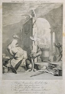 Den sande repræsentation og karakter, karikatur af George Frederick Handel (1685-1759)